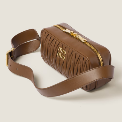 Matelassé nappa leather shoulder bag